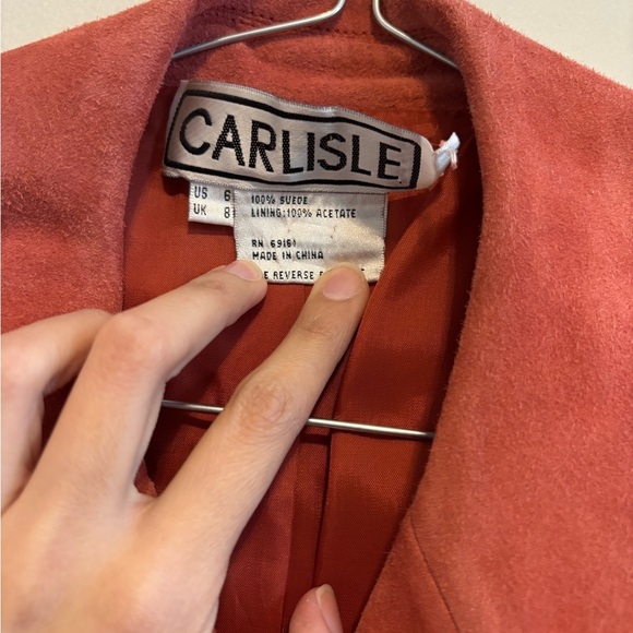 Y2K Vintage Whimsy Romantic Fairy Women's Suede Rust Leather Jacket Small Medium - Picture 10 of 15